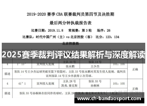 2025赛季裁判评议结果解析与深度解读